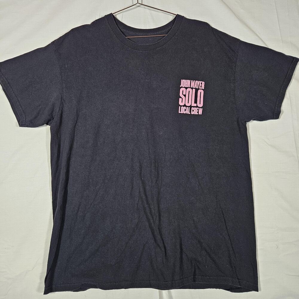 John Mayer Solo Local Crew Shirt Mens Large Black Concert Tour Music TShirt